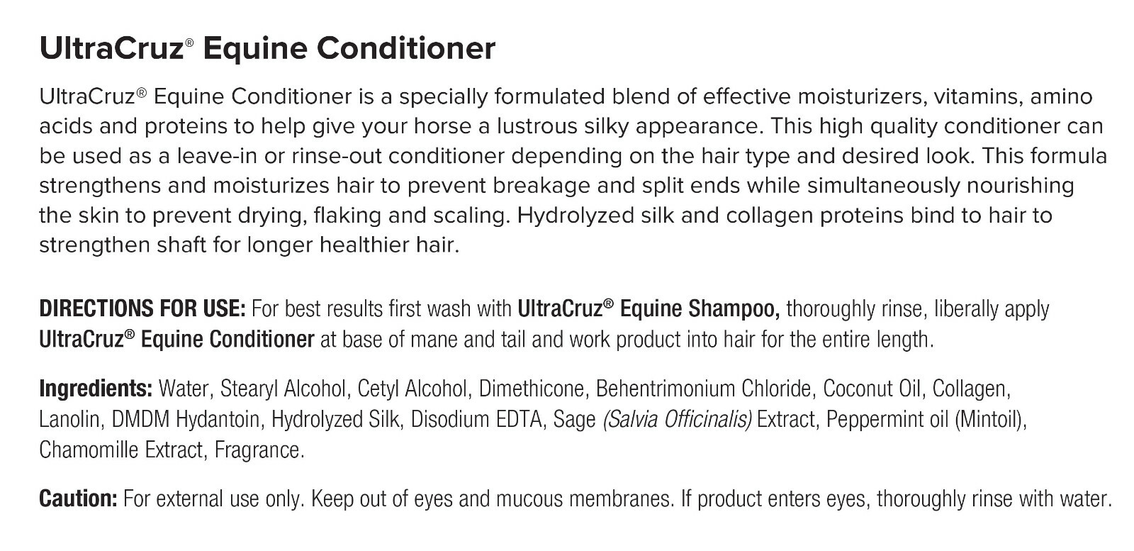 UltraCruz Equine Horse Shampoo, Conditioner and Show Polish Bundle, 32 oz Each