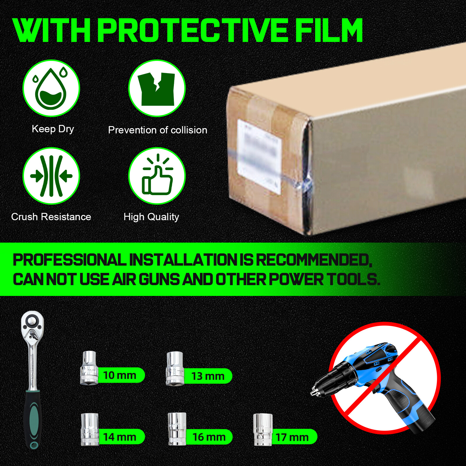 6" For 2019-2024 Silverado/GMC Sierra Crew Cab Nerf Bar Running Board Side Step