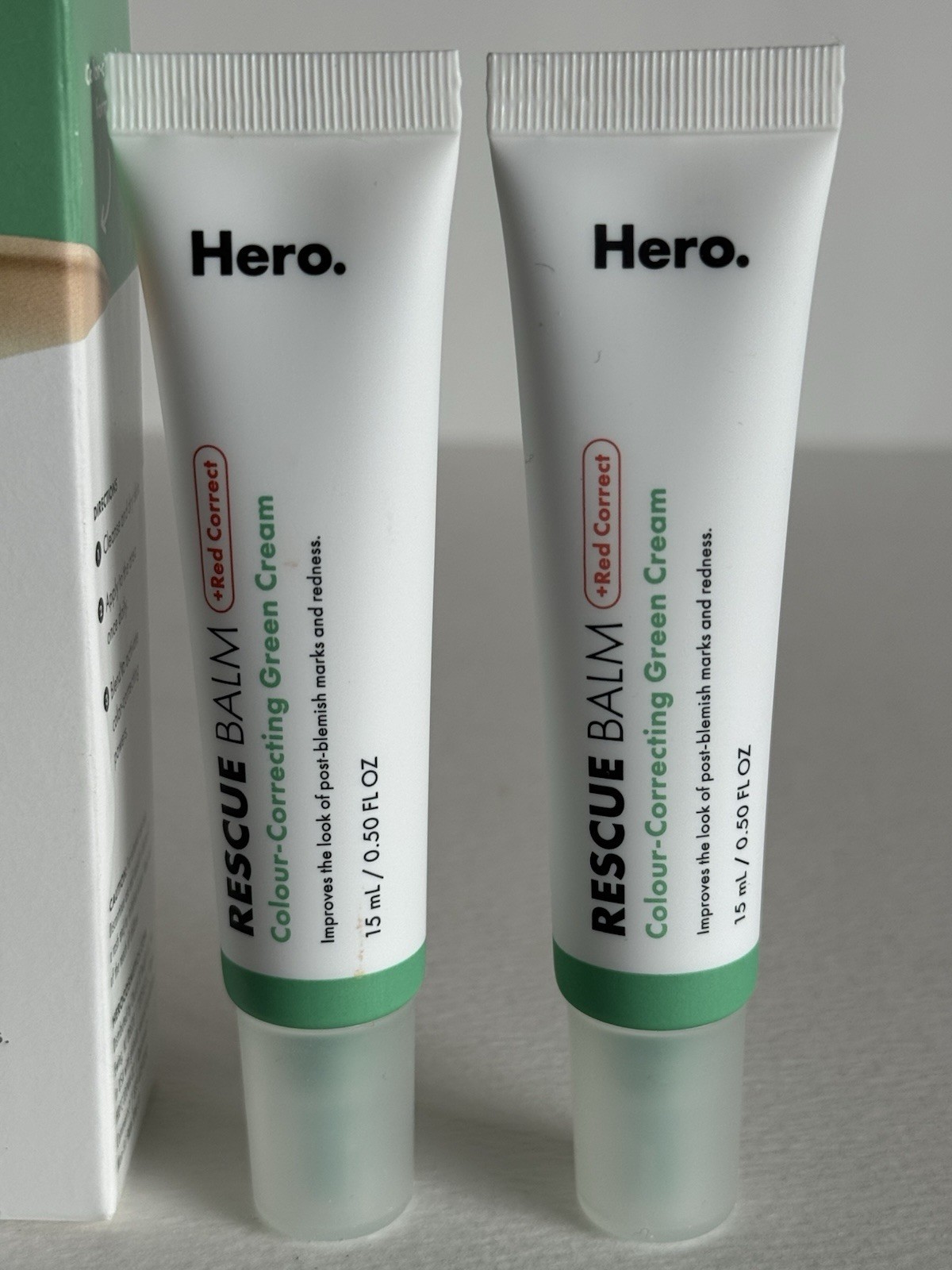 2X Hero Rescue Balm +Red Correcting Green Cream 15ML Each(SAME AS PICTURE)