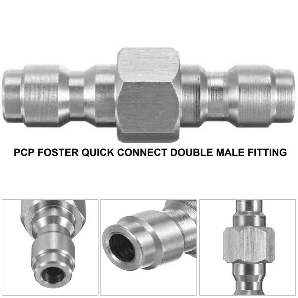 2Pc Double Male Quick Connect Adapter 8mm Dual Male for 8MM Female Convertor USA