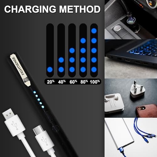 FIGHTSENSE 2 PC Powerful Stun Gun for Tactical Flashlight with safety switch