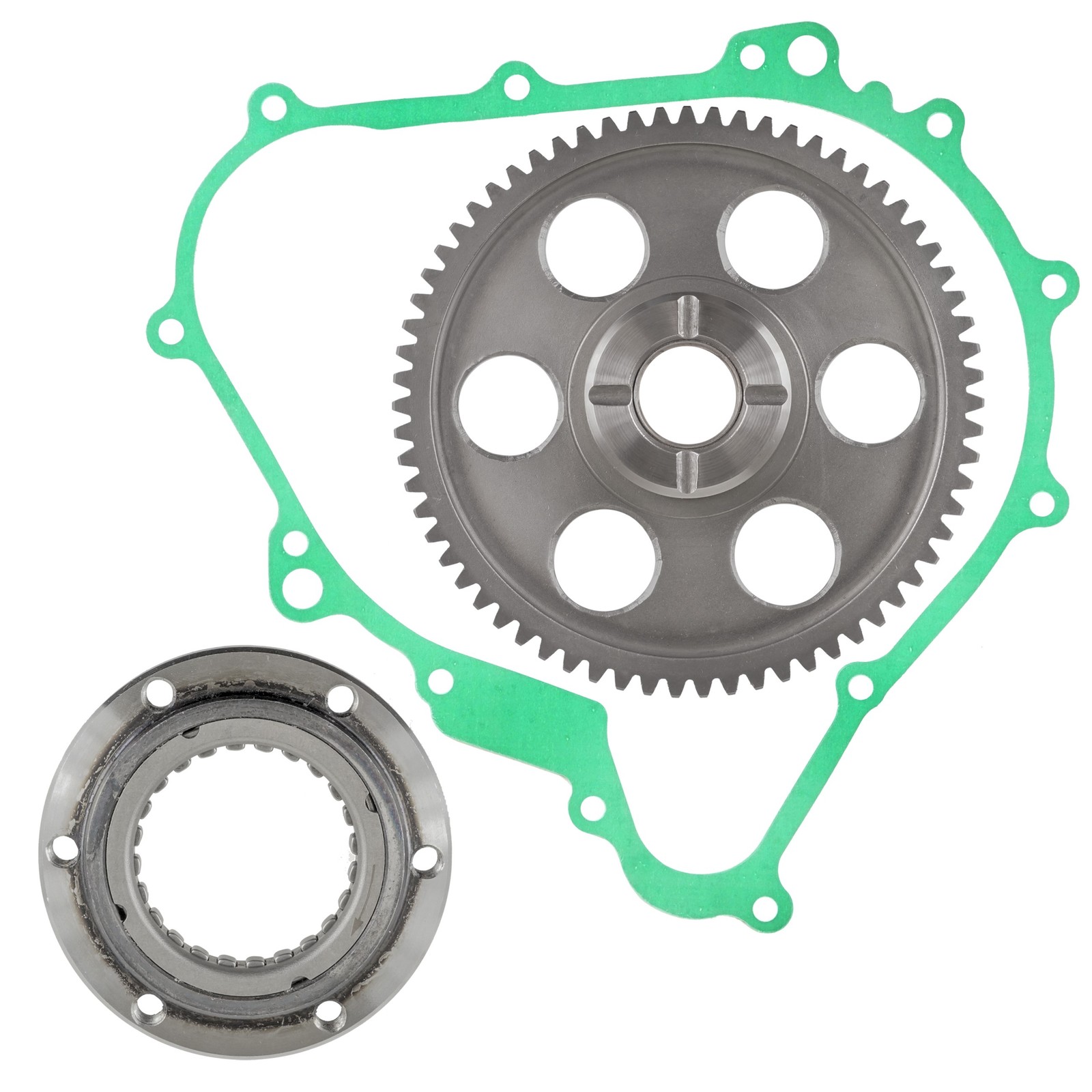 Starter Clutch Gear Idler One-Way Gaske Kit for Yamaha Grizzly 450 YFM450 07-14