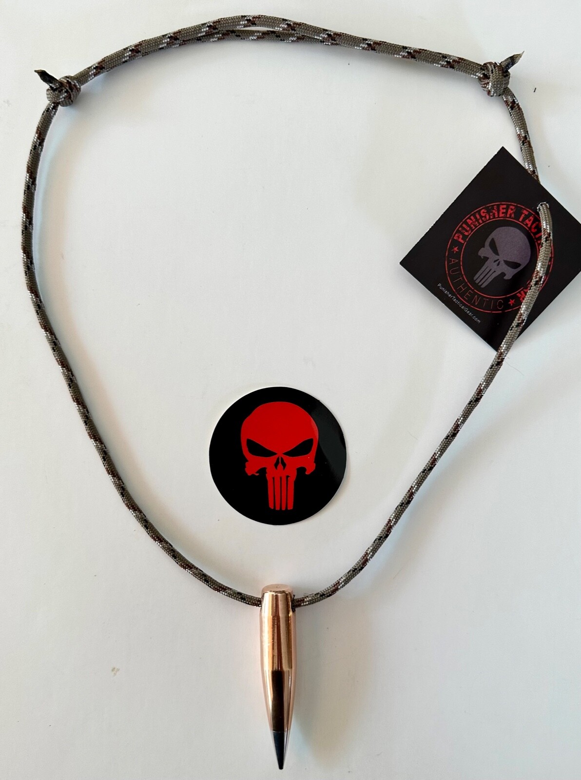 Sniper HOG TOOTH .50 Cal Silver Tip..  Paracord + 1 Decal +  .Desert Camo