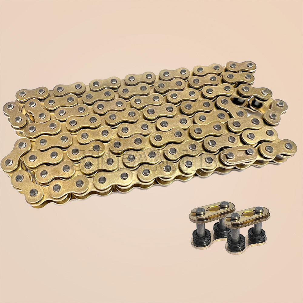 Gold 420 X-Ring Chain 120 Links With Connecting Master Link for Motorcycle