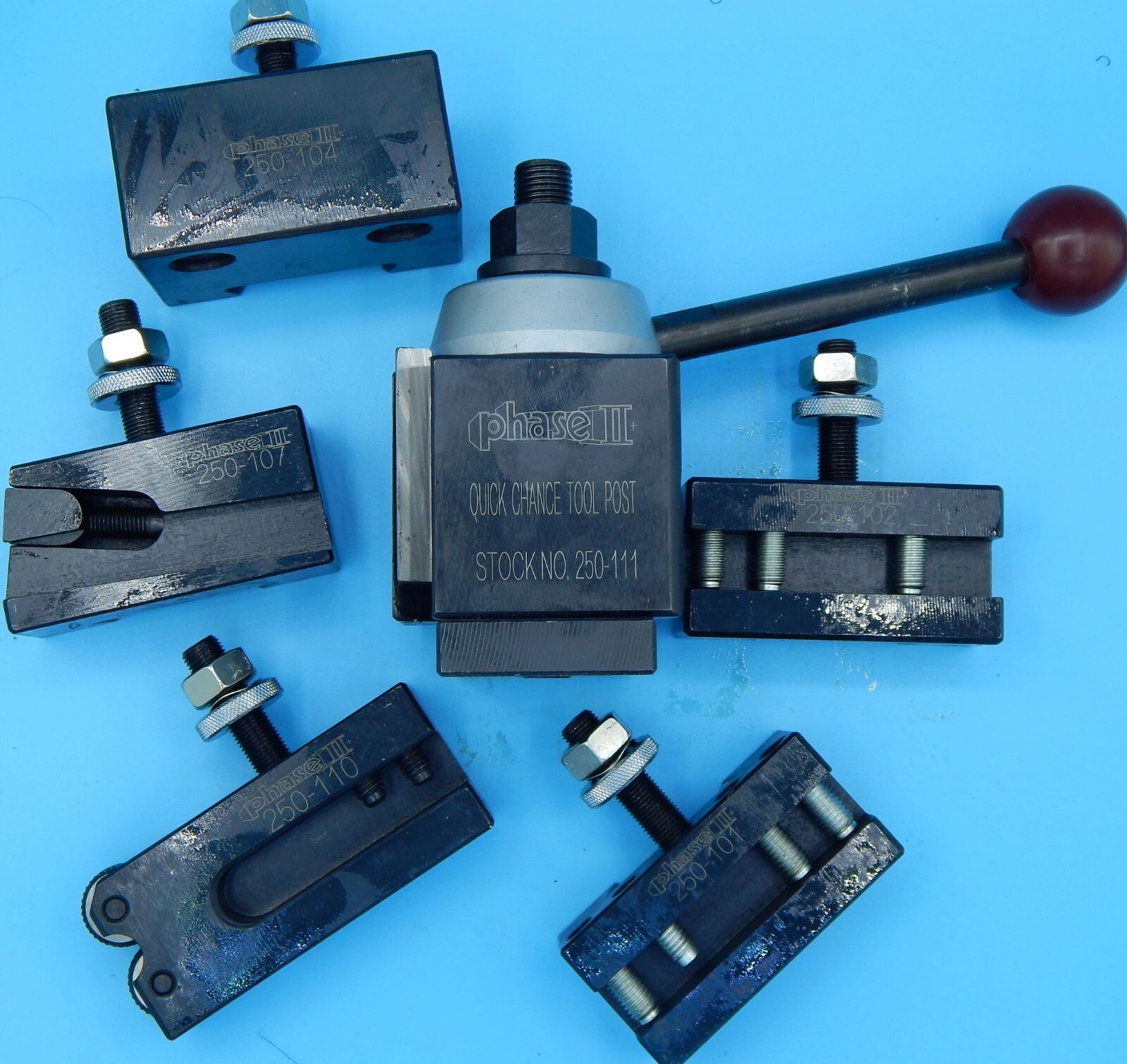 Phase 2 II Quick Change Tool Post Set 5 Holders Wedge Style 251-111 Aloris AXA
