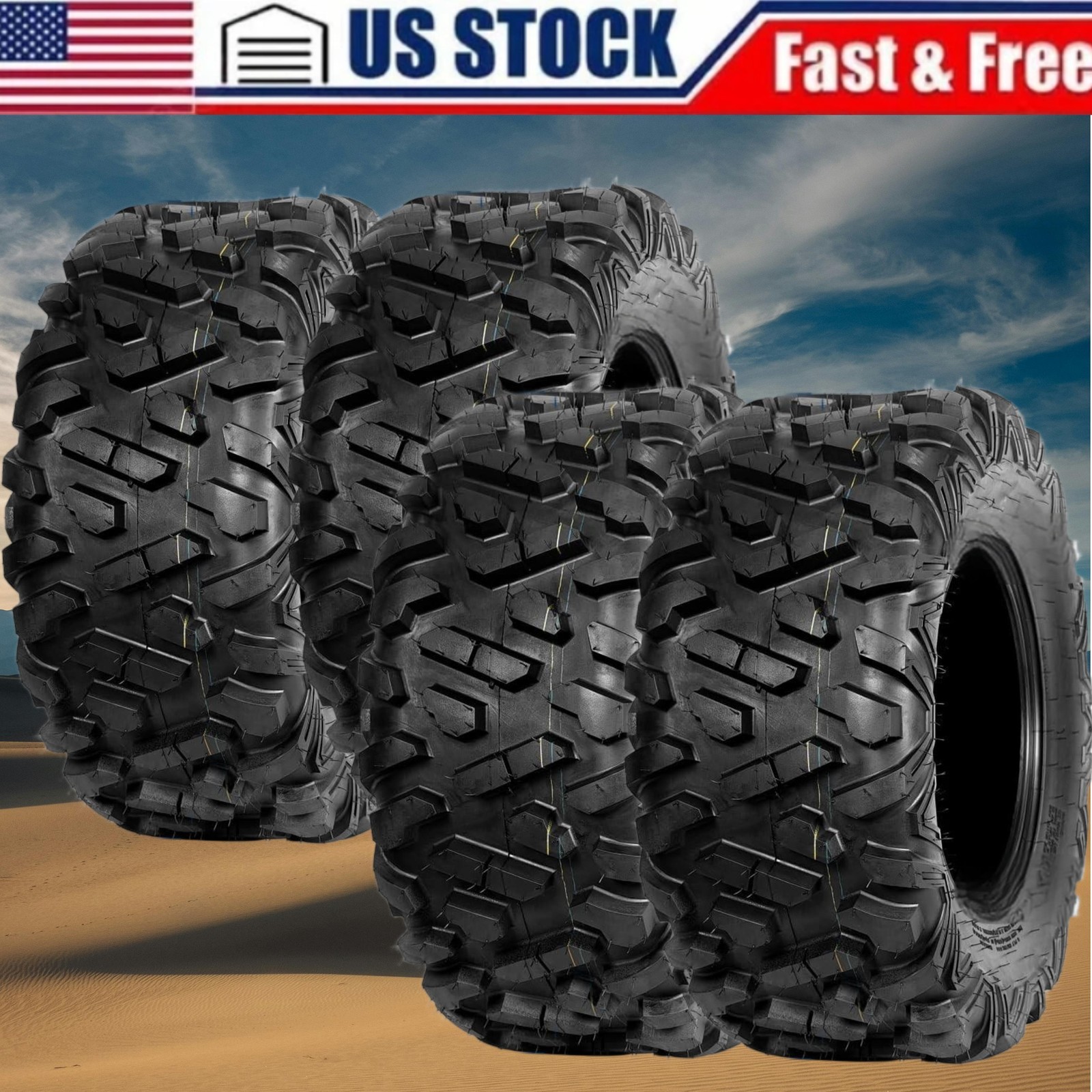 4pcs 26x9-14 26x11-14 Front Rear ATV UTV Tires 26x9x14 26x11x14 6 Ply Mud Tires