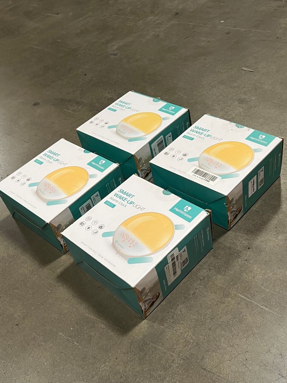 4 Pack Sunrise Smart Wake Up Light Digital Alarm Clock A80S Nature Sounds Alexa