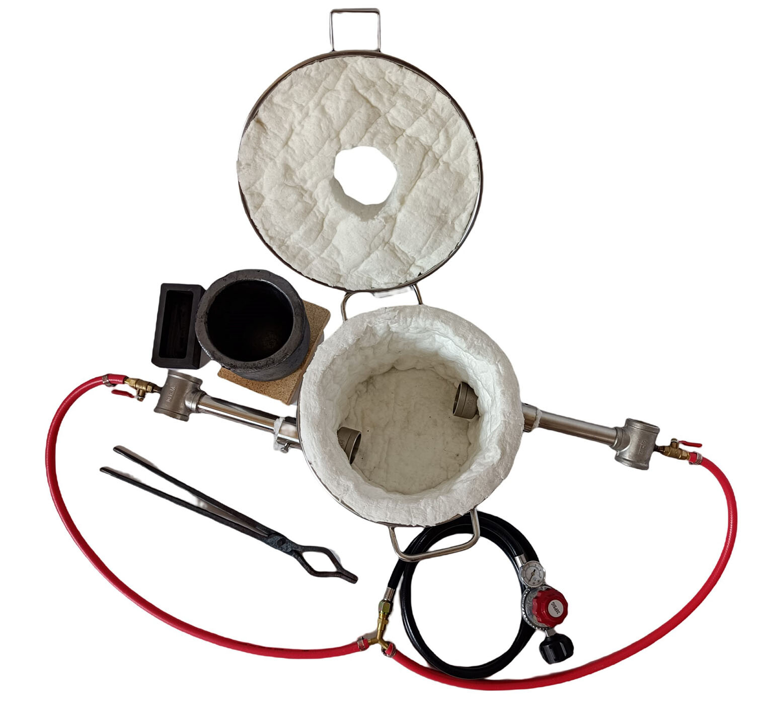 8 KG Gas Metal Melting Furnace Propane Forge Casting Brass Crucible Blacksmith