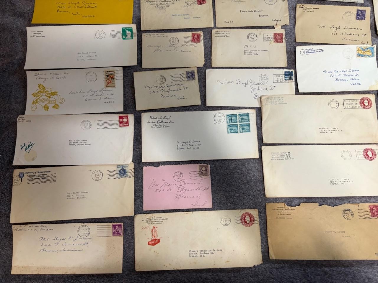 200+ Vintage Stamped Envelopes w/ Gladiolus Flower Gardens Related Letters