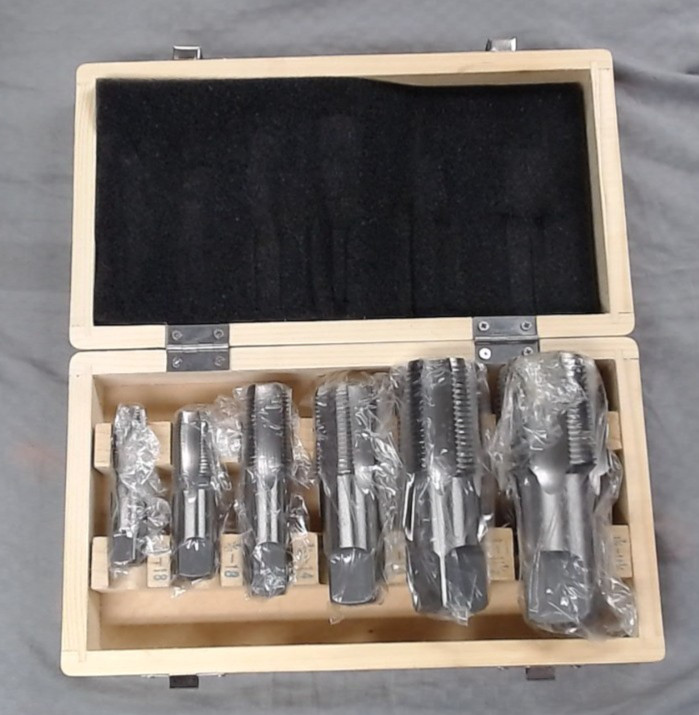 NEW Pittsburgh Pipe Tap Set 6 Pc SAE Carbon Steel Pipe Taps 42432