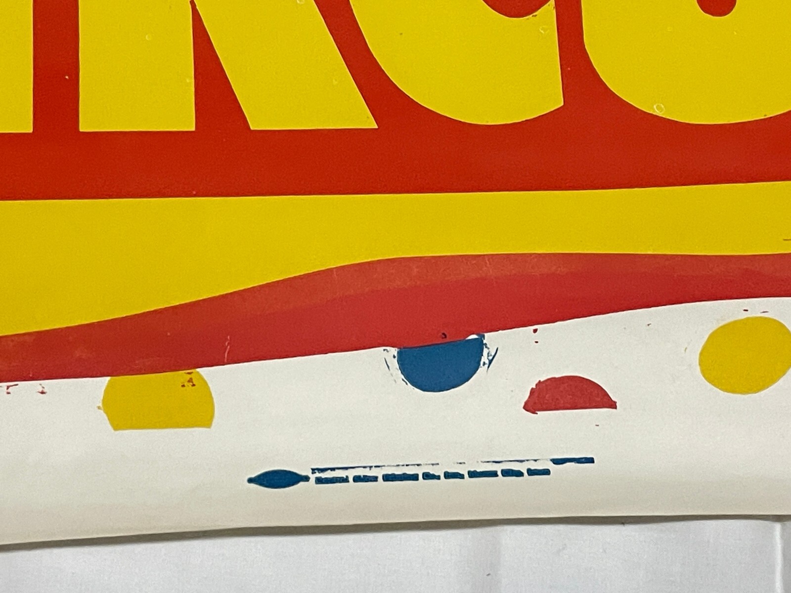 28" x 42" Original Vtg Fisher Bros Circus Poster Clown With Glasses Arkansas #3