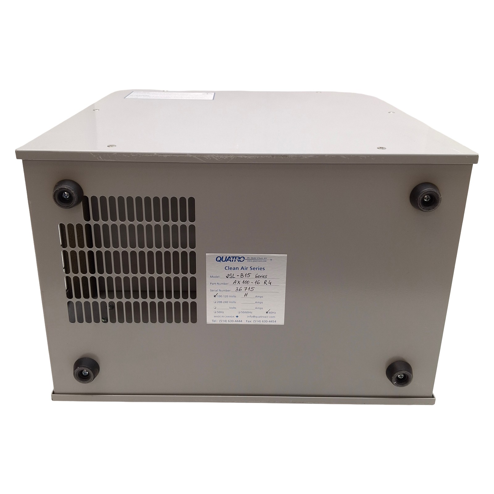 Quatro Air JetStream TallBoy Clean Air Series Dust Collector, 90in WC, 141cfm