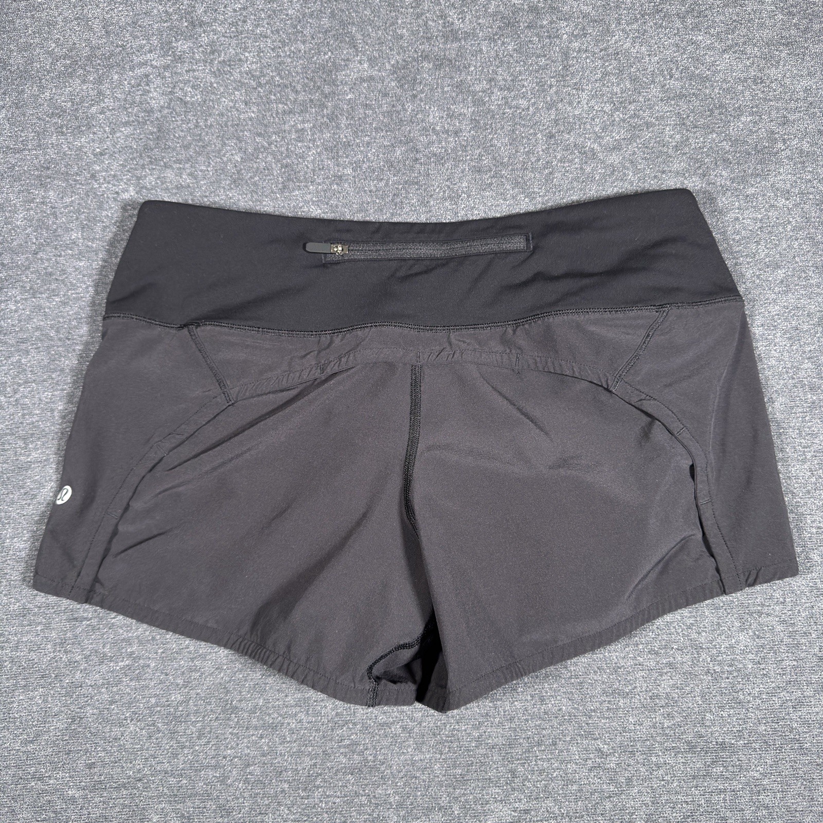 Lululemon Women's Size 6 Run Times Short 4" Black 4 Way Stretch LW7A03S Gym