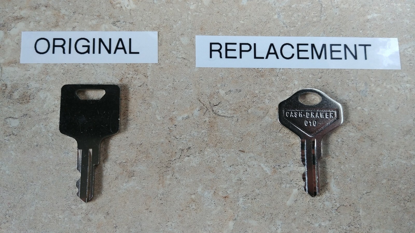 M-S 010 Cash Register Drawer Key Pair Compatible Replacement Fits Panasonic 010R