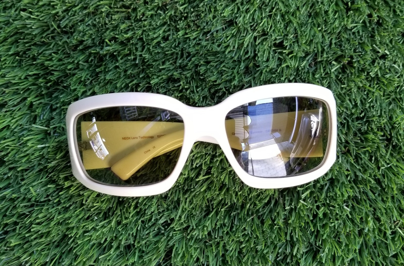 Callaway Ivory Golf Sunglasses Green NEOX Lenses Rhinestones C410WH G RARE