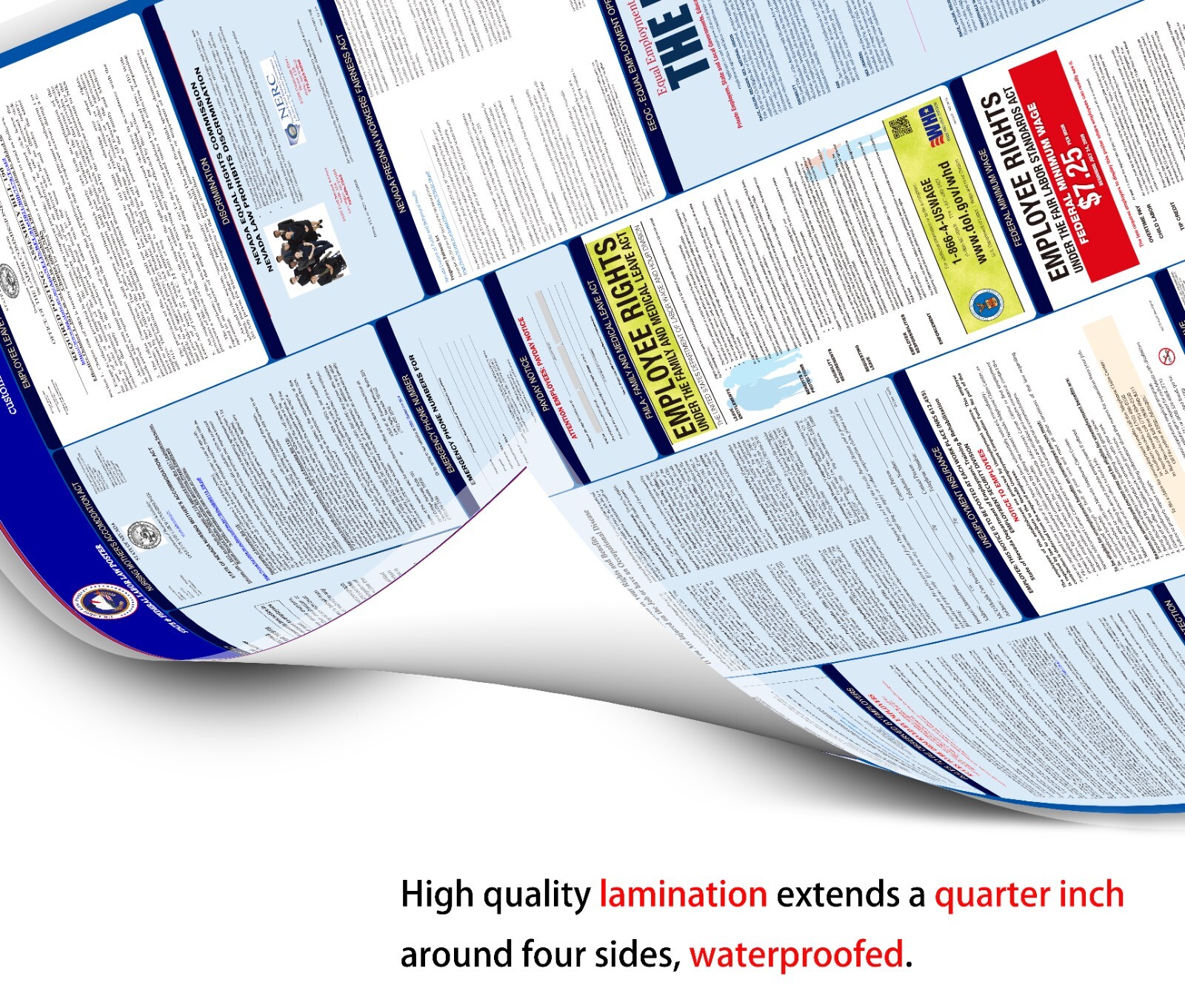 2026 Massachusetts MA LABOR LAW POSTER (Federal & State) Bundle Laminated