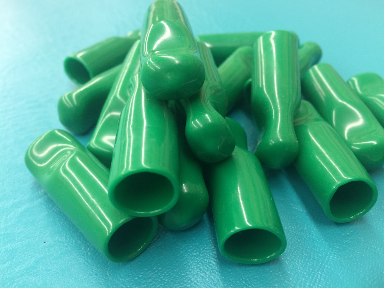1/2" Rubber Bolt Cap Protectors Rod Tube Thread Finger Tip Pull 18 Cover Green