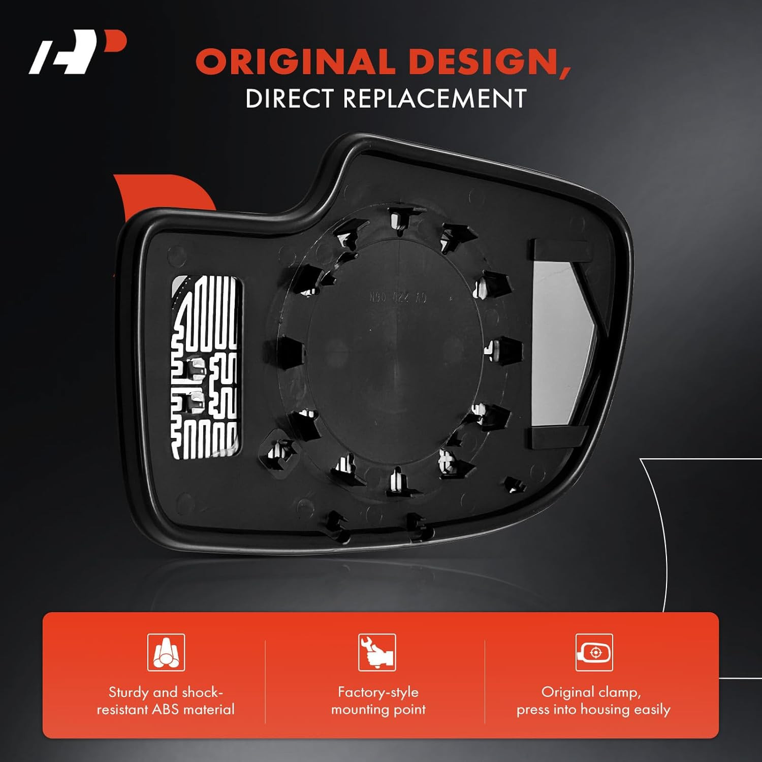 Right Heated Mirror Glass Passenger w/Backing Plate for Chevy GMC Cadillac