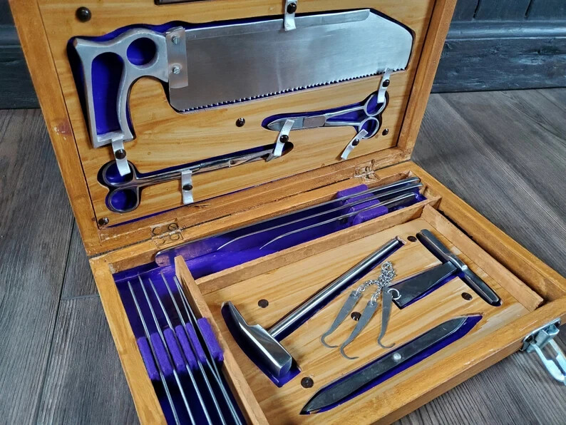 Post Mortem Kit, Vintage Style Medical, Embalming, Oddities, Curiosities