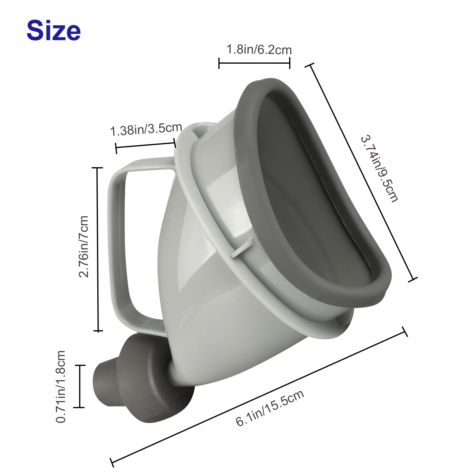 2X Unisex Portable Potty Pee Funnel Adult Emergency Urinal Device Outdoor Toilet