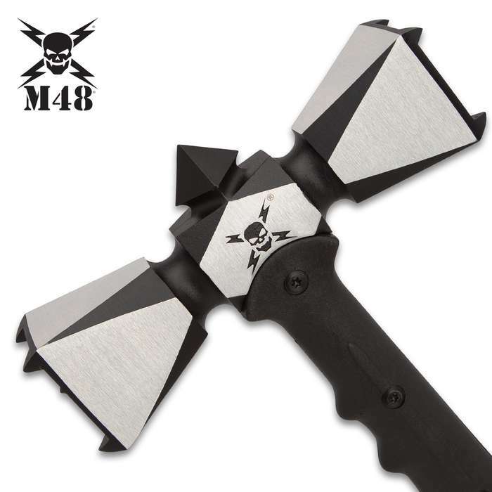 M48 Double Headed Viking Battle War Hammer Survival Hunting Tactical Axe Knife