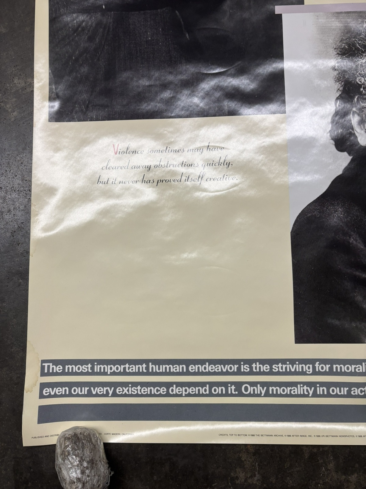 Albert Einstein Scientist Chemist Mathematician door Poster Vintage 1988 C2713