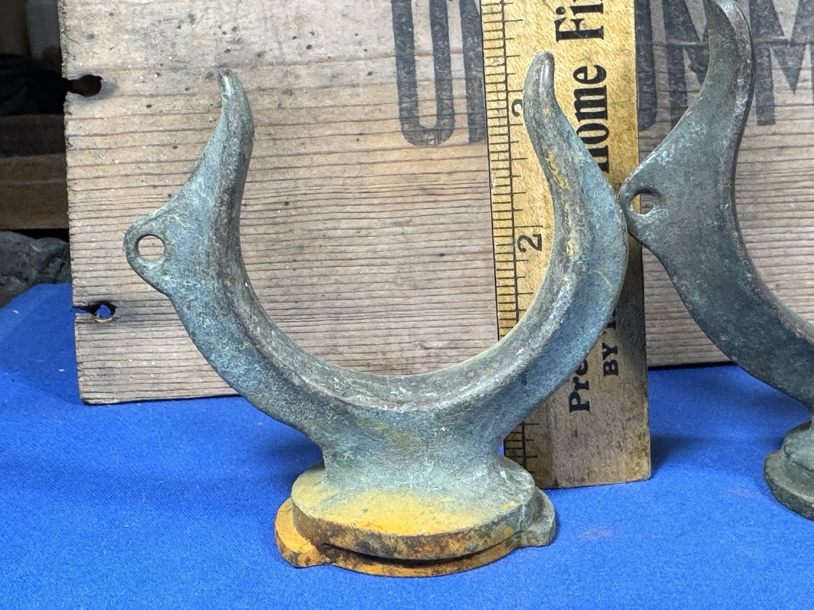5 Vintage Oar Locks ~ 3 Bronze & 2 Galvanized ~ Belfast, ME Estate Find