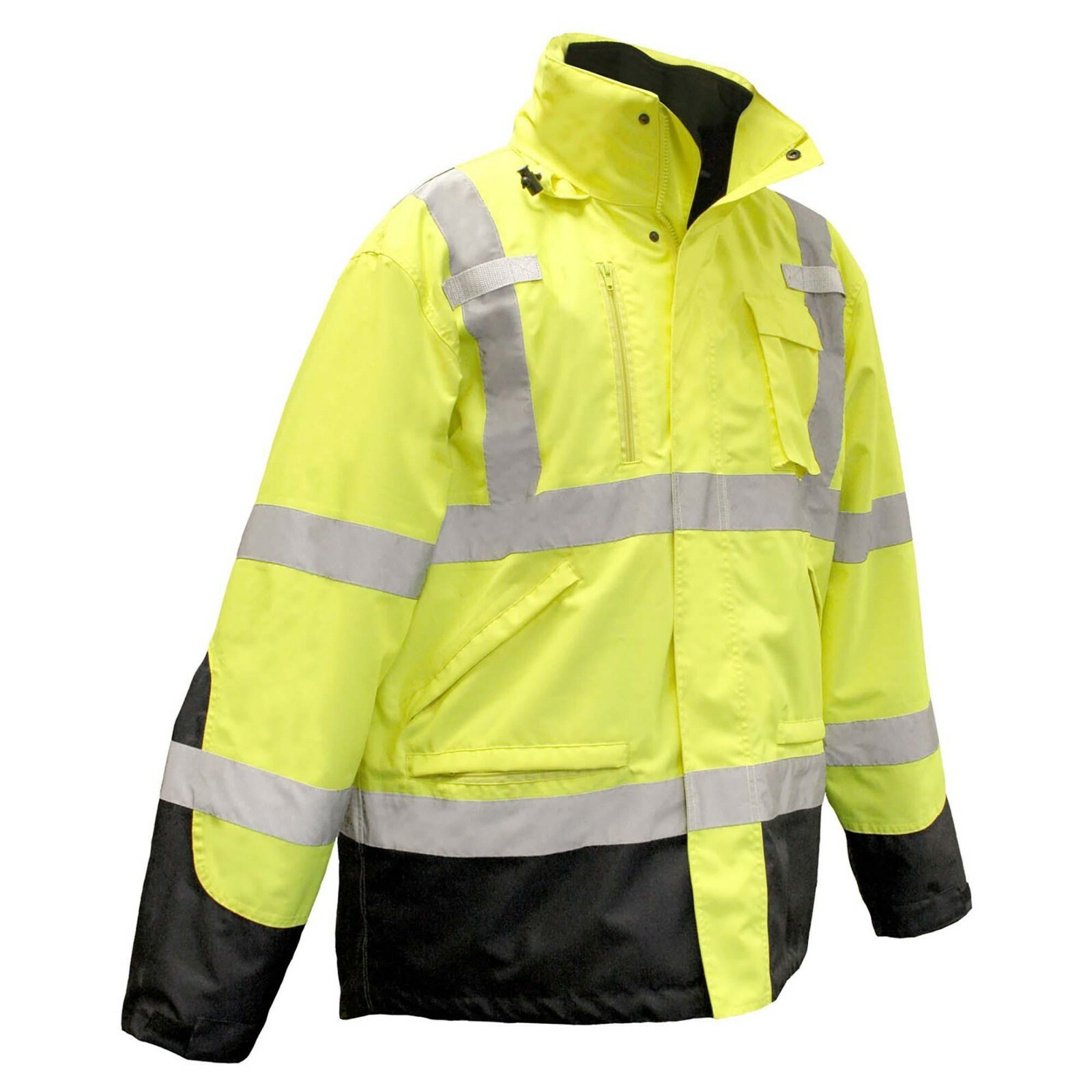 RADIANS RW32-3Z1Y RADWEAR CLASS 3 HEAVY DUTY RIP STOP HI VIS RAIN JACKET COAT MD