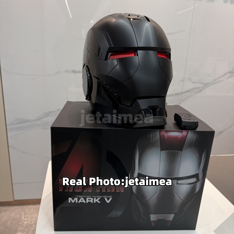 AUTOKING Iron Man All Balck Cool MK5 Mask 1:1 Helmet Wearable Voice-control Auto