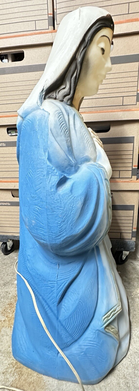 Vintage Mary Nativity Blow Mold Yard Decor Works