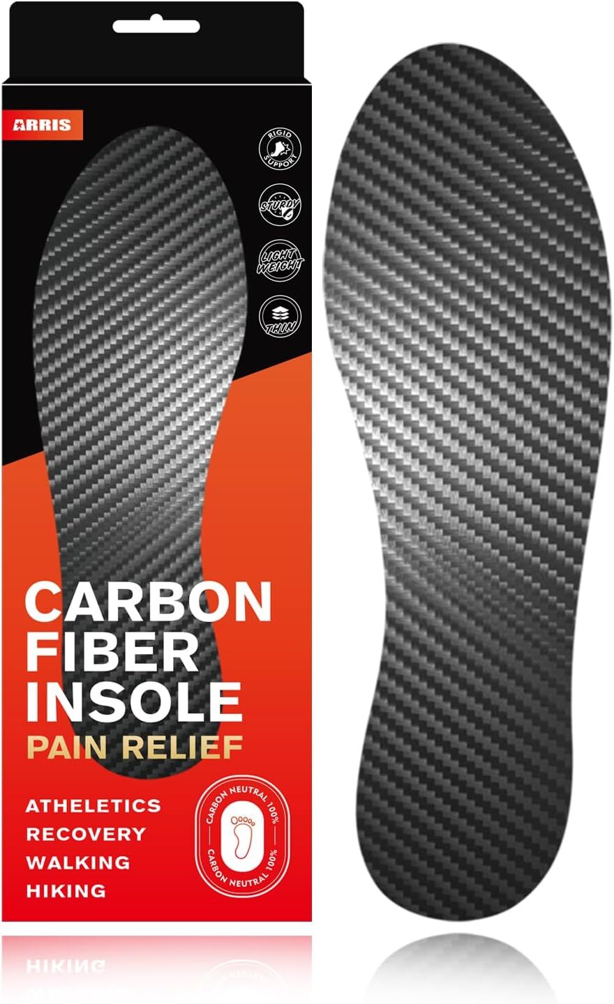 ARRIS Carbon Fiber Insole, Carbon Fiber Foot Plate for Turf Toe, Foot Fractures