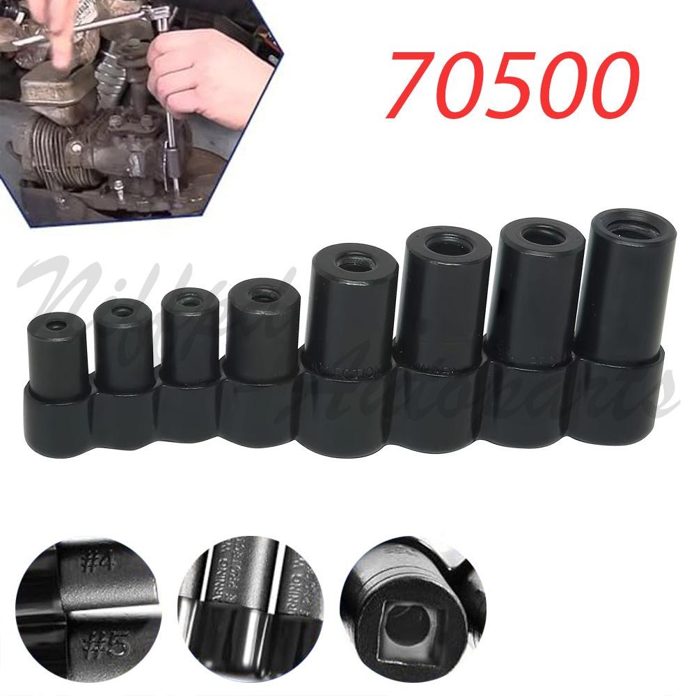 Tap Socket Set 8 Pcs/Set - Tool Corporation Prt# 70500 with Iron Holder BLACK