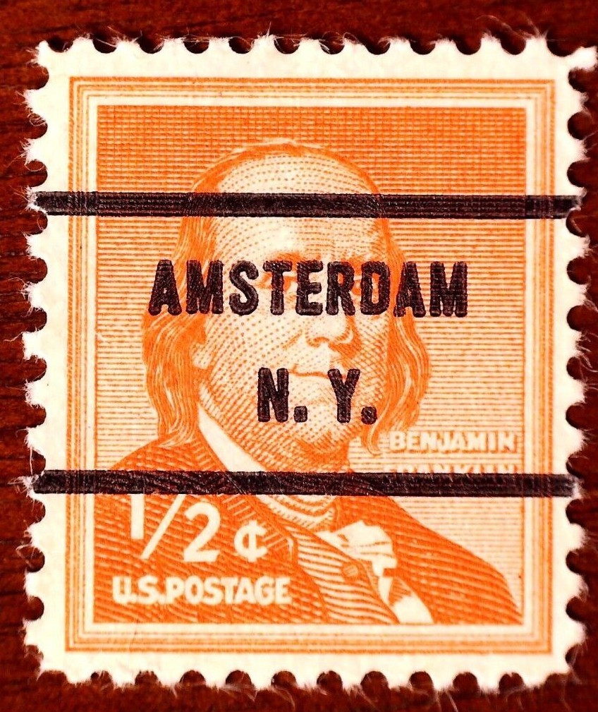 JM: US PRECANCEL COMPLETE BUREAU " AMSTERDAM NEW YORK " LISTING, PICK & CHOOSE
