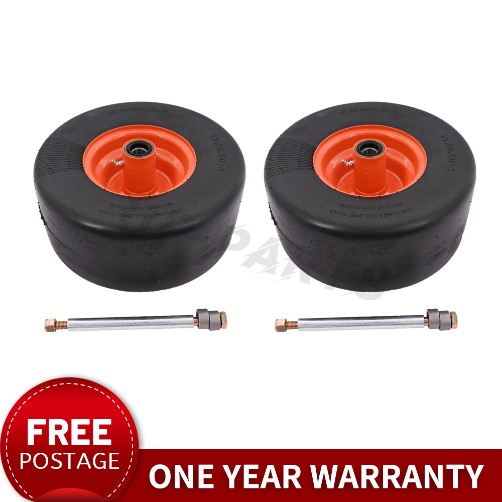 2PK Flat Free Wheel Assembly for Scag 9278 483050 482504 13X6.50-6 13X6.5X6
