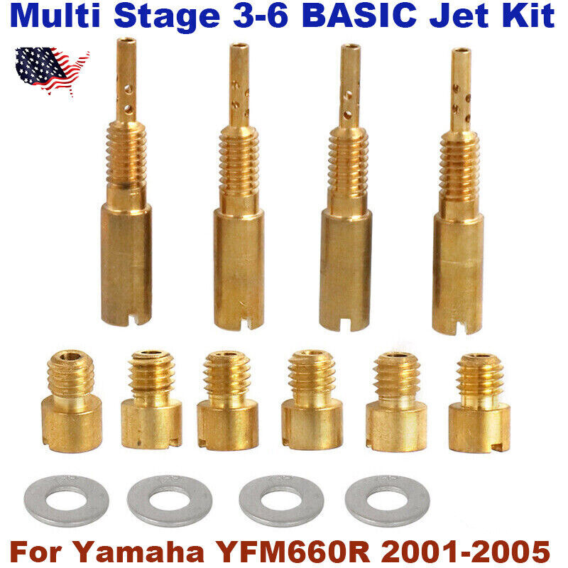 Jet Kit Multi Stage 3-6 For Raptor 660R YFM660R Pilots -25 / 27.5 Mains-145-170