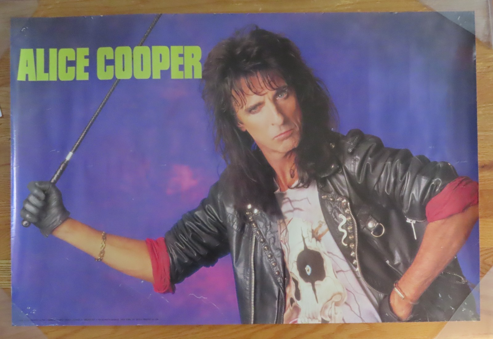 1989 ALICE COOPER "Trash" Poster "Poison" "House of Fire" "Bed of Nails"
