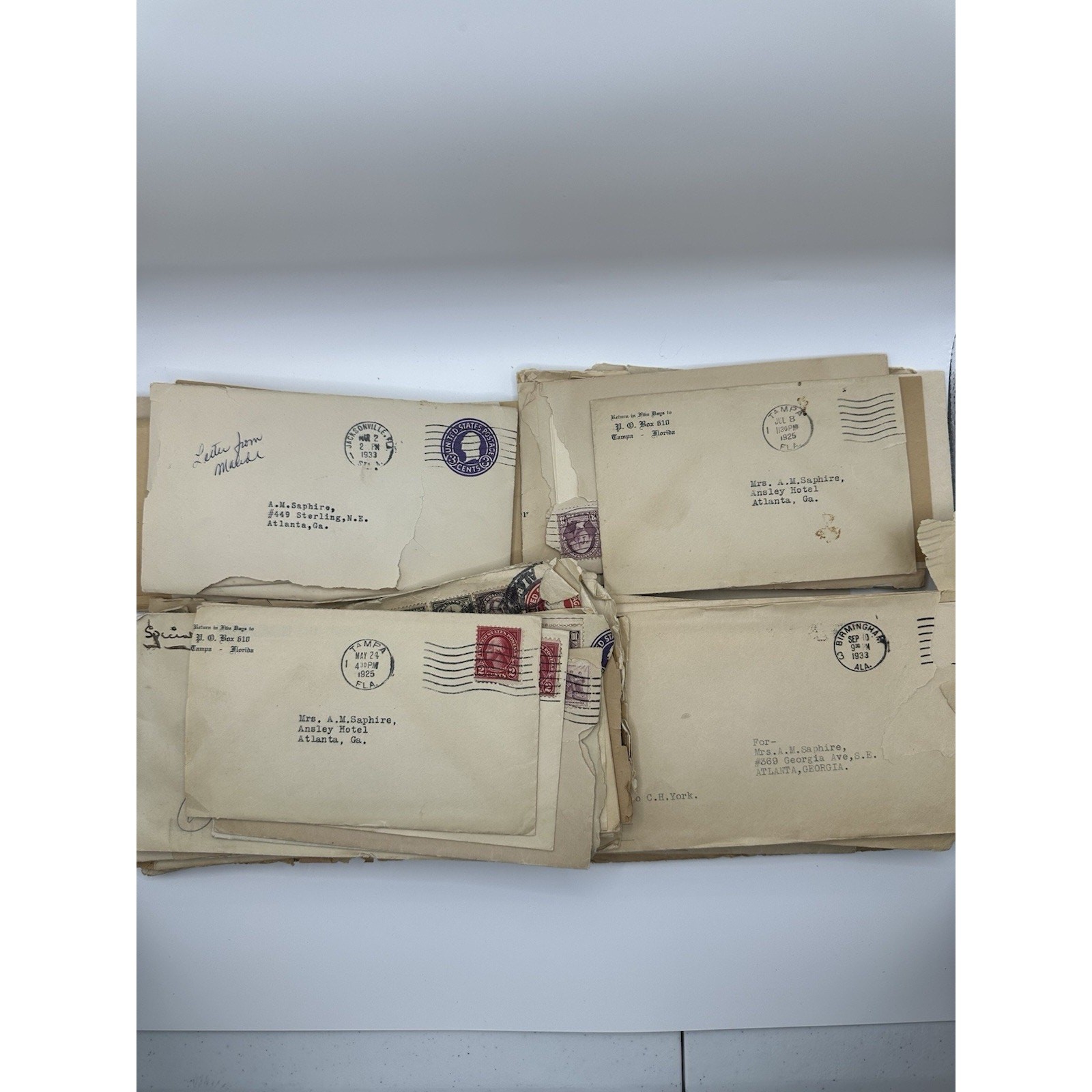 Approxx 50-60 Rare Mostly 1920’s & 1930’s Letters w/ Envelopes & Stamps Lot