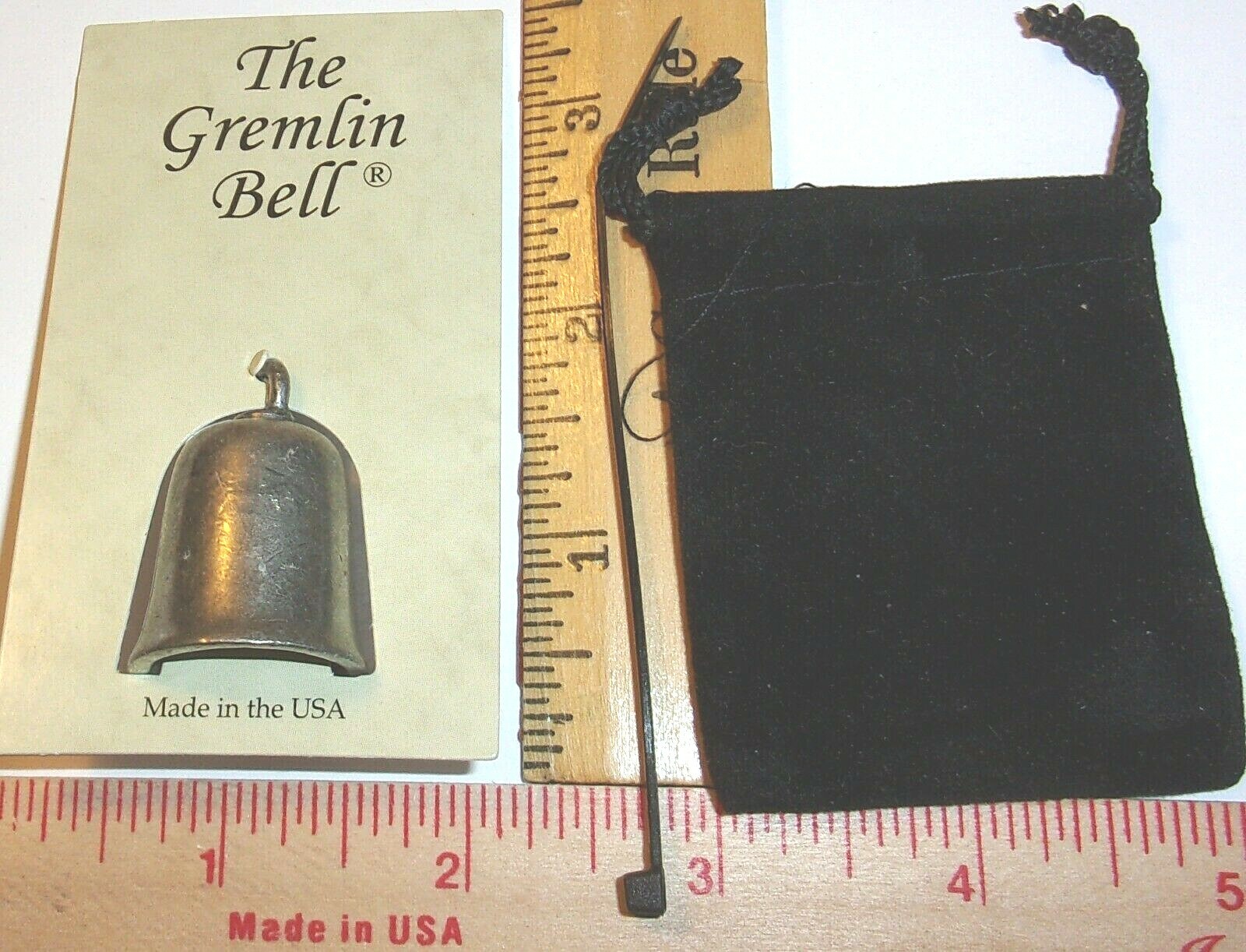 Plain "Gremlin Bell" good luck motorcycle riding charm ride guardian made USA