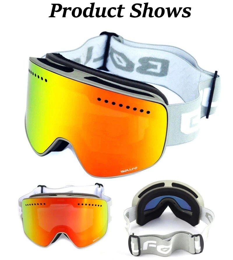 Ski Goggles OTG Pro HD Magnetic Snow Goggles UV Protection Interchangeable Lens