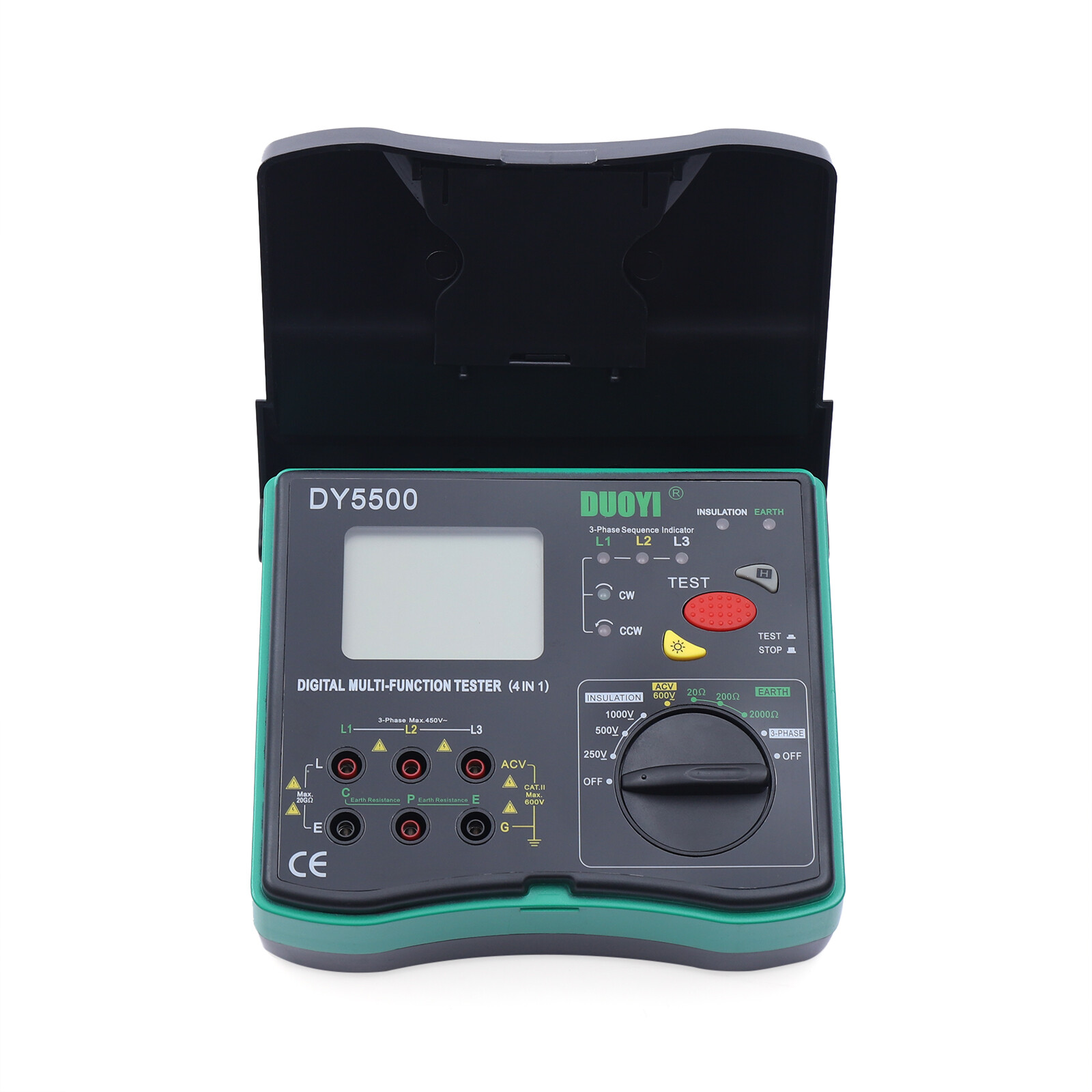 Digital Resistance Meter Ground Earth Insulation Tester 0.01 to 2000 ohm DY5500