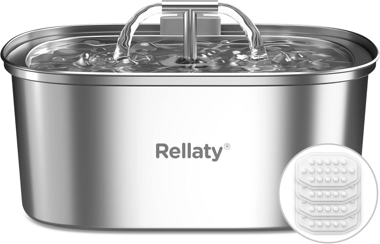 Durable Stainless Steel Cat Water Dispenser: 108oz Capacity