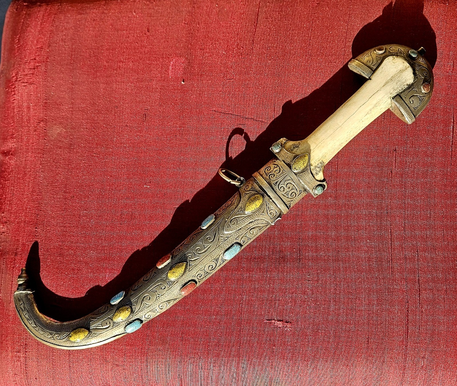 Moroccan Jambiya Dagger - Antique with Bone Hilt