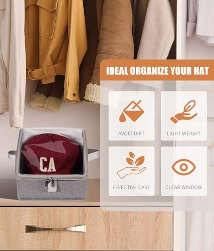 Hat Organizer for Baseball Caps, Hat Storage Holder Container for Closet 1