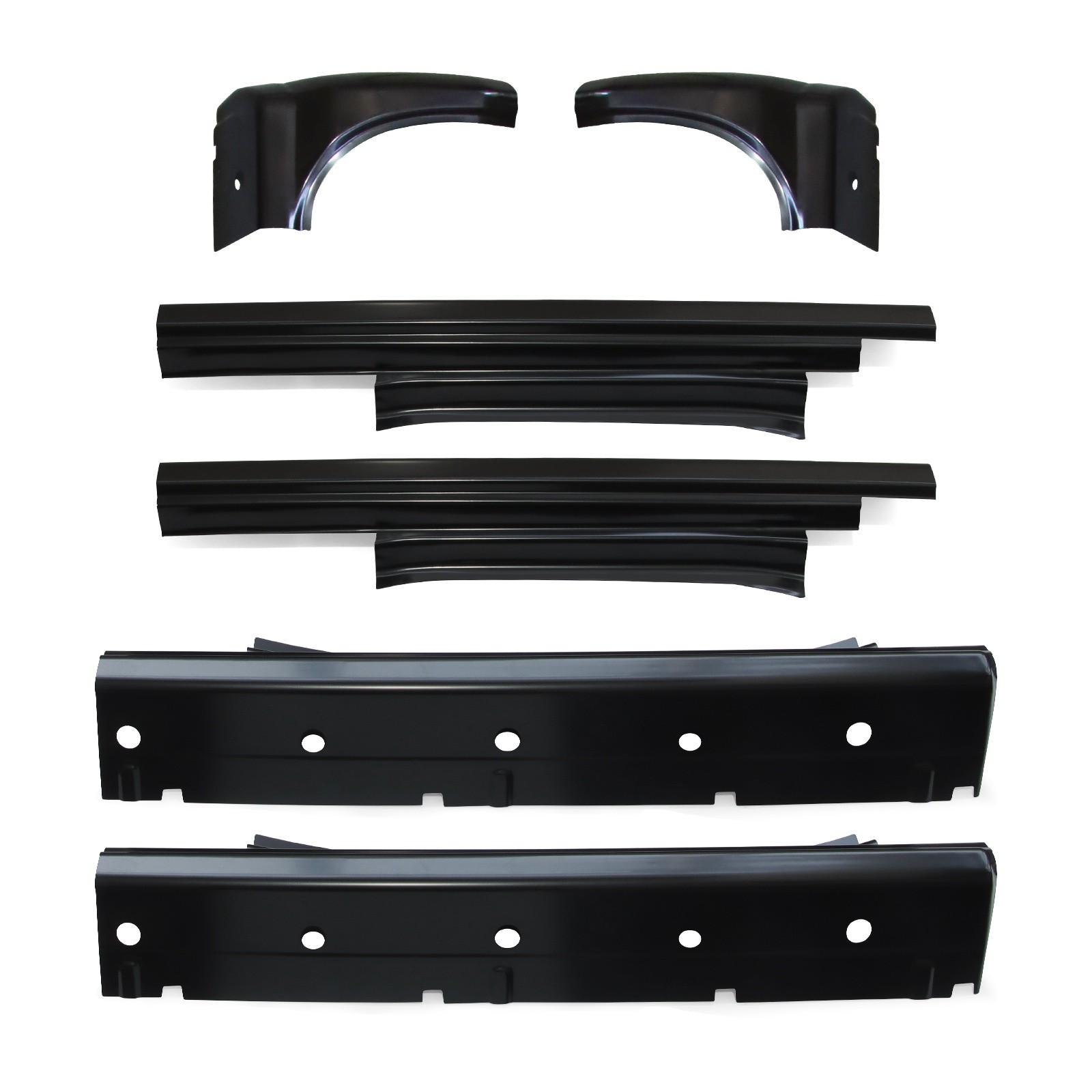 Steel Pair of Rocker Panel & Cab Corners for 2014-2018 Chevy GMC Crew Cab Pickup