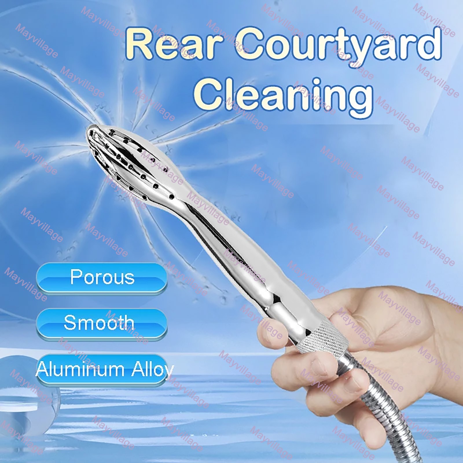 Men Shower Enema System Vaginal Anal Cleaner Tube Wash Metal Colon Douche Nozzle