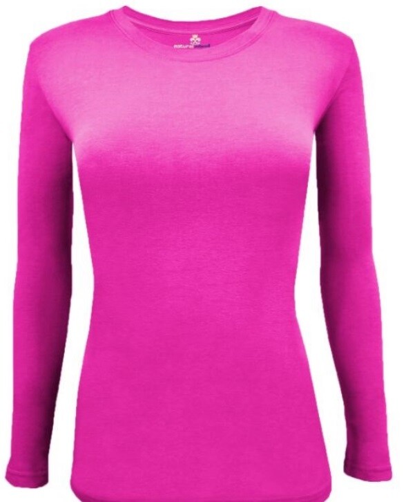 Natural Uniforms Women's Long Sleeve Under-scrub Stretch T-Shirt Scrub Top