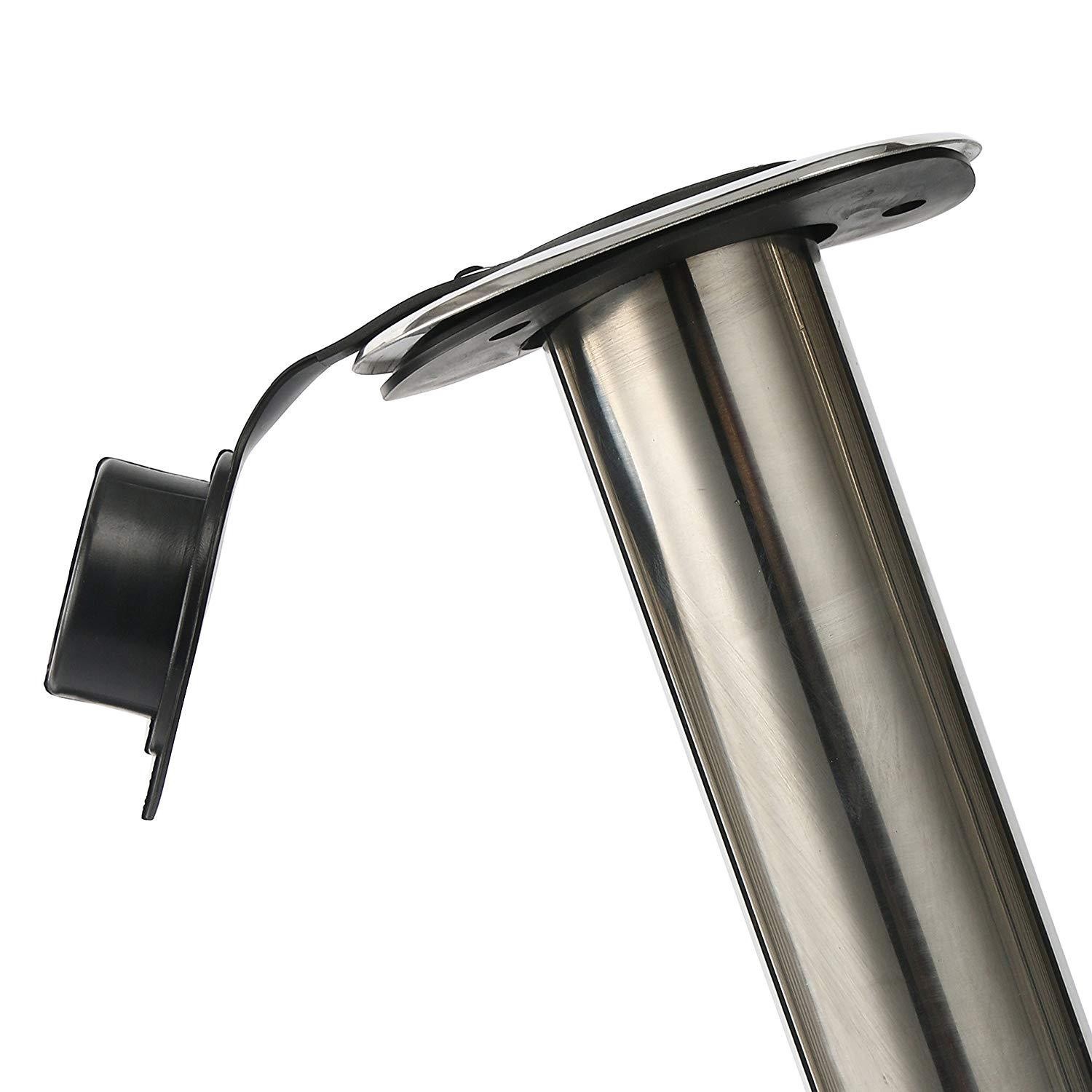 Amarine Made 4 Pack 90 Degree Boat Marine Stainless Steel Fishing Rod Holder