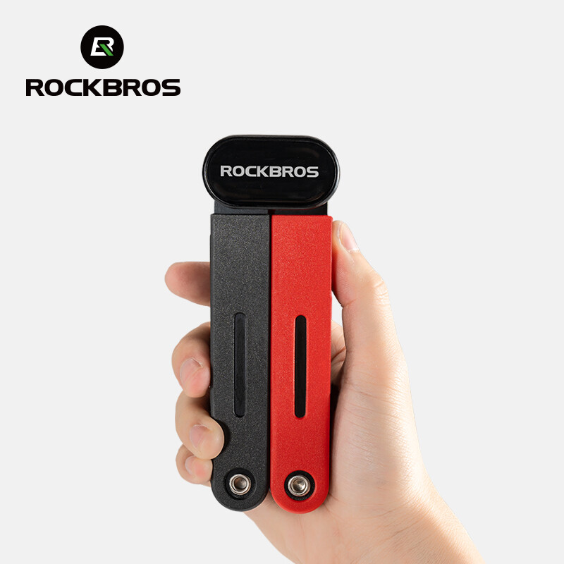 ROCKBROS Bike Folding Lock Heavy Duty Lock Anti-theft Portable &Mounting Bracket