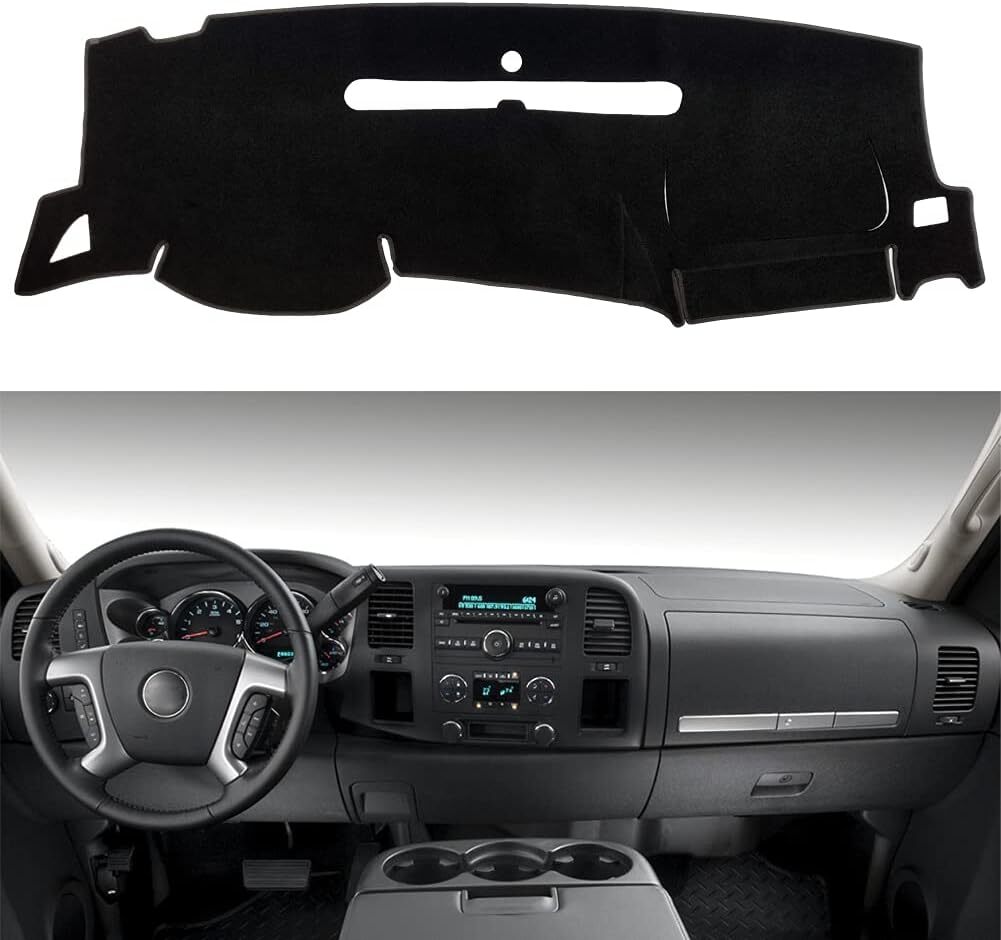 For 2007-2013 Chevy Silverado GMC Sierra Cab Dashboard Cover Dash Mat Pad Black