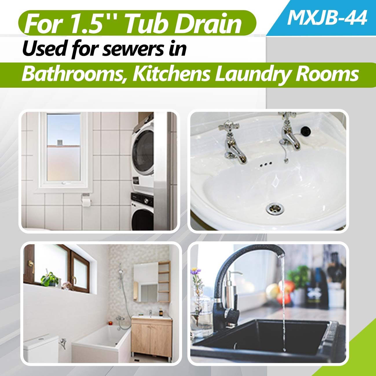 1.5'' Tub Drain Extractor with 1/2'' Socket Bathtub Remover Colourful Galvanized